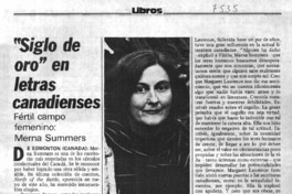 Siglo de oro" en letras canadienses