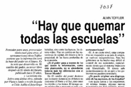 Hay que quemar todas las escuelas".