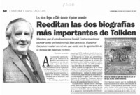 Reeditan las dos biografías más importantes de Tolkien