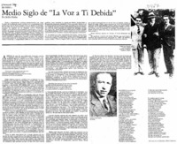 Medio siglo de "La voz a ti debida"