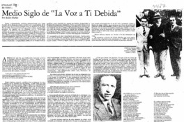 Medio siglo de "La voz a ti debida"
