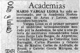 Mario Vargas Llosa.