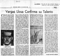 Vargas Llosa confirma su talento