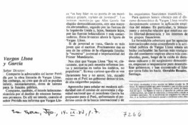 Vargas Llosa y García