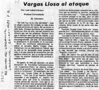 Vargas Llosa al ataque