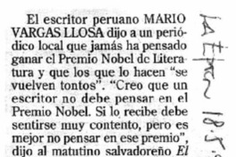 Mario Vargas Llosa.