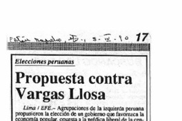 Propuestas contra Vargas Llosa.