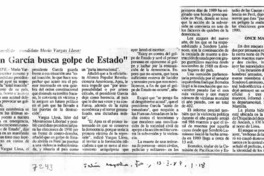 "Alan García busca golpe de estado".