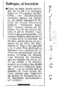 Salinger, el invisible