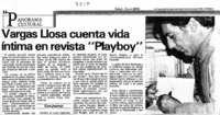 Vargas Llosa cuenta vida íntima en revista "Playboy".