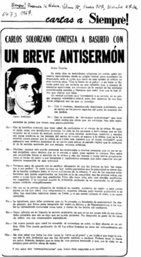 Un breve antisermón