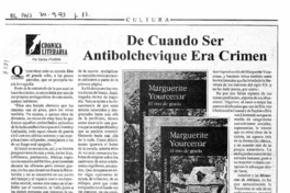De cuando ser Antibolchevique era crimen