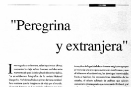 "Peregrina y extranjera"