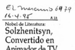 Solzhenitsyn, convertido en animador de TV nobel de literatura