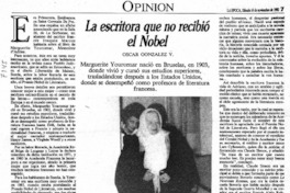 La Escritora que no recibió premio Nobel