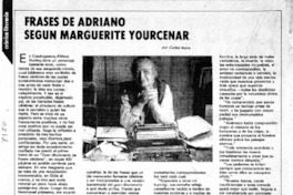 Frases de Adriano según Marguerite Yourcenar