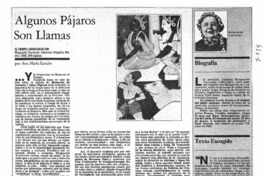 Algunos pájaros son llamas