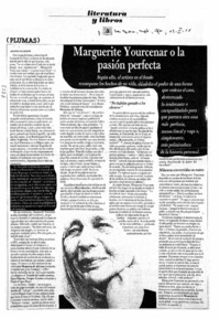 Marguerite Yourcenar o la pasión perfecta