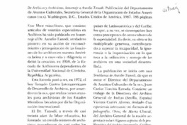 De archivos y archivistas, homenaje a Aurelio Tanodi