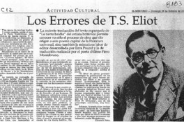 Los errores de T. S. Eliot