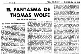 El Fantasma de Thomas Wolfe