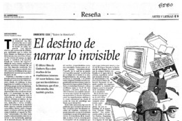 El destino de narrar lo invisible