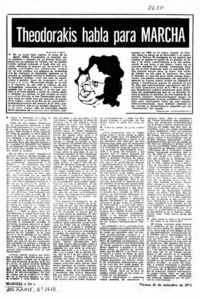Theodorakis habla para MARCHA.