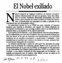 El Nobel exiliado