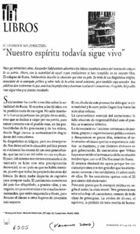 "Nuestro espíritu todavía sigue vivo"