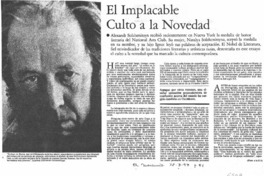 El Implacable culto a la novedad