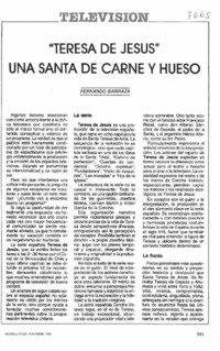 Teresa de Jesús" una santa de carne y hueso