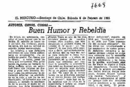 Buen humor y rebeldía