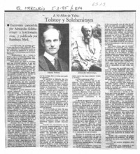 Tolstoy y Solzhenitsyn A 50 años de Yalta