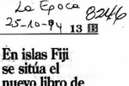 En islas Fiji se sitúa el nuevo libro de Umberto Eco.