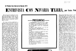 Entrevista con Nivaria Tejera
