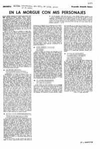 En la morgue con mis personajes.