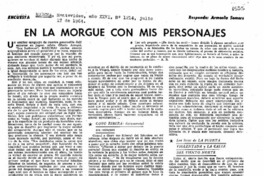 En la morgue con mis personajes.