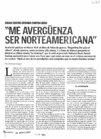 "Me averguenza ser norteamericana"