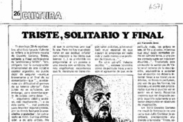 Triste, solitario y final