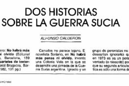 Dos historias sobre la guerra sucia