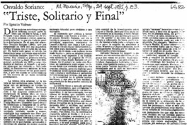 "Triste, solitario y final"