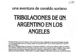 Tribulaciones de un argentino en los Angeles