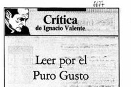Leer por el puro gusto