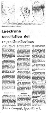 La extraña novelística del argentino Soriano