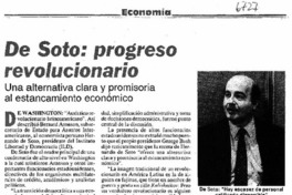 De Soto : progreso revolucionario