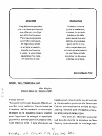 Nobel de literatura 2000