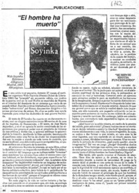 "El hombre ha muerto"