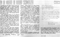 En la muerte de Albert Schweitzer.