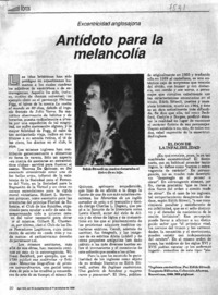 Antidoto para la melancolía