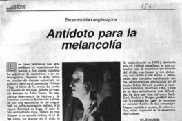 Antidoto para la melancolía